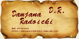 Damjana Radoički vizit kartica
